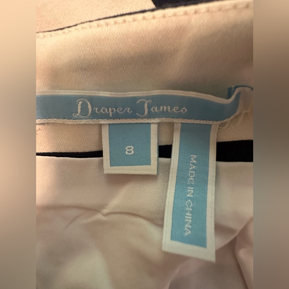 Draper James navy and white striped ALine Nautical shift sundress size 8 - Picture 6 of 10